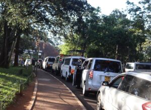Vehicles Lining to Pay entry at the gate